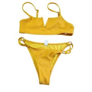 Tiny Tini Bikini Swim wear Women Junior Adjustable Strap Bikini Medium Yellow
